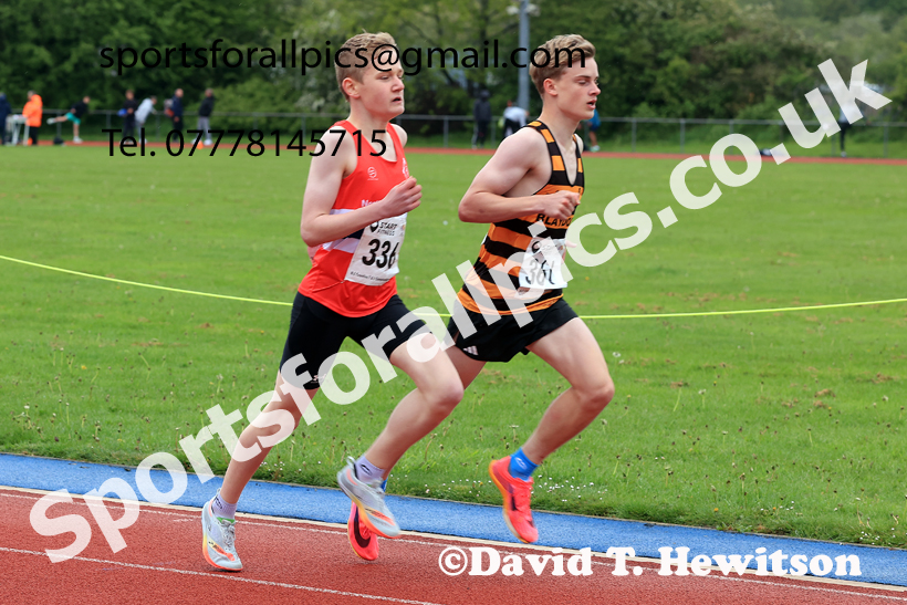 1500 metres, 2026 North Eastern Track and Field Champs, Shildon, County Durham. Photo: David T. Hewitson/Sports for All Pics
